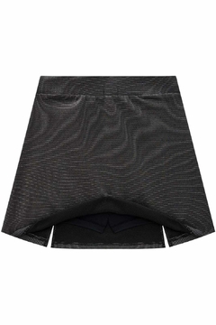 Saia em Malha Brilho Glamour com Shorts Embutido Preto 77150 - comprar online
