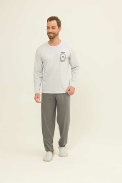Pijama Adulto Masculino Manga Longa Music To Sleep 29.01.0037 - comprar online