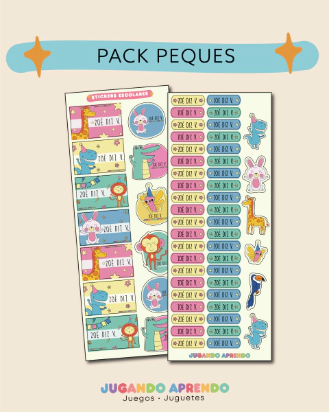 PACK STICKERS PEQUES - ANIMALITOS DE FIESTA