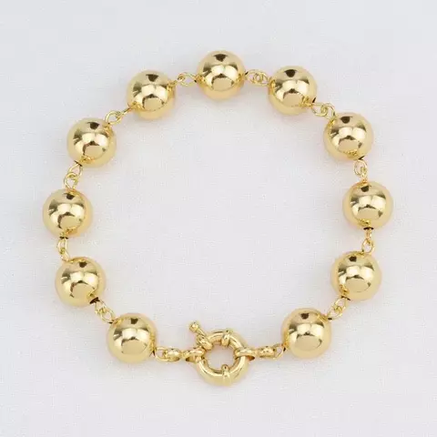 Pulseira Com Bolas e Fecho Bóia Ouro 18k