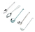 Kit 5 Peças Utensílios Inox Colher Concha Escumadeira Mesa