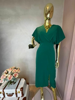 Vestido crepe preto