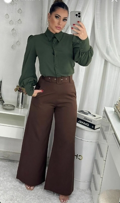Camisa poliéster manga princesa