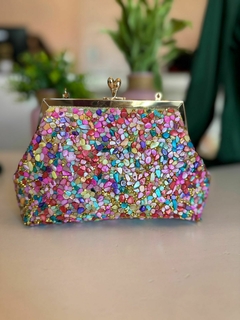 Bolsa pedraria colorida