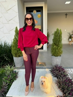 Blusa crepe vermelha
