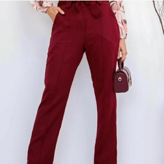 Calça alfaiataria marsala
