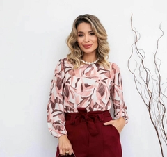 Blusa estampada crepe - AME Modas Monte Mor