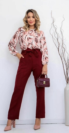 Blusa estampada crepe - loja online