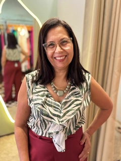 Blusa crepe estampada