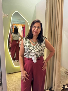 Blusa crepe estampada na internet
