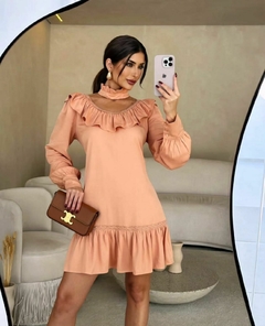 Vestido viscose salmão - comprar online
