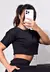 Cropped Fitness Preto com Detalhe Tela | REF: LX82 na internet