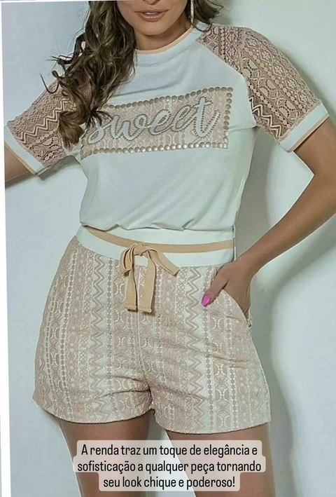 Short Renda Cós Retilinea