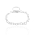 Pulseira Corações Vazados no Banho de Ródio Branco