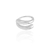Anel Ajustável Liso - M - Banho de Ródio Branco - comprar online