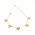 Pulseira Corações no Banho de Ouro 18K