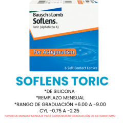 Lentes de Contacto Soflens Toric Para Astigmatismo - comprar en línea