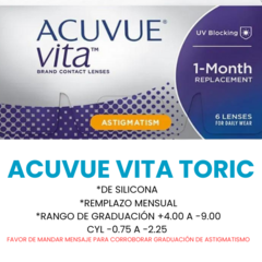 Lentes de Contacto Acuvue Vita Toric Para Astigmatismo - comprar en línea