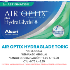 Lentes de Contacto Air Optix Hydra Glyde Para Astigmatismo - comprar en línea