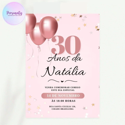 Convite Digital Feminino - comprar online