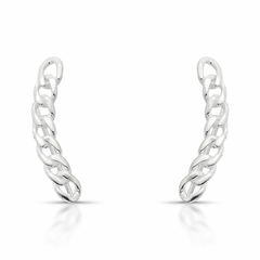 Brinco de Prata Ear Cuff Elos Iguais