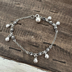 Pulseira de Prata Indiana Pikun Conchas com Chama Anjo na internet