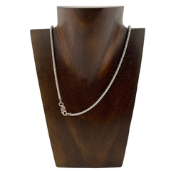 Corrente de Prata Pipoca Branca 70 cm - comprar online