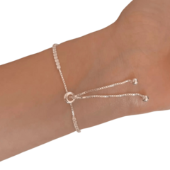 Pulseira de Prata Riviera 2mm Ajustável na internet