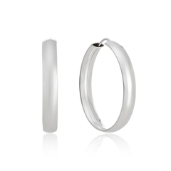 Brinco Argola de Prata Meia Cana 22 mm