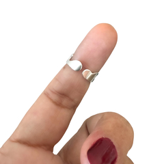 Anel Falange Ondas em Prata na internet