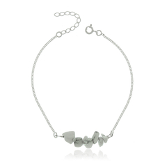Pulseira de Prata Indiana Howlita Branca