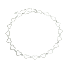 Choker de Prata Coração Vazado