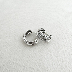Argola de Prata Bali Coração 14mm - comprar online