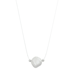 Choker de Nylon com Pérola Barroca e Prata 925