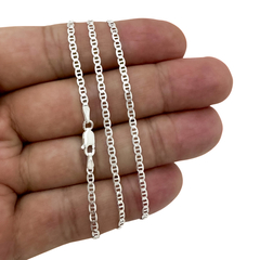Corrente Piastrine Tampinha Prata 925 60cm 3mm - comprar online