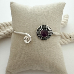 Bracelete de Prata Balinês Ametista Rubi Indiano - comprar online