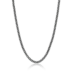Corrente de Prata Pipoca 3mm Envelhecida Bali 45 cm