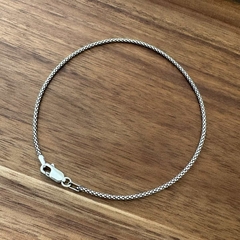 Tornozeleira de Prata Pipoca Envelhecida 1,8 mm - comprar online