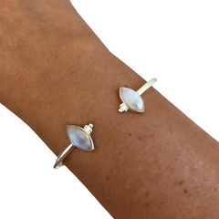 Bracelete de Prata Indiano com Pedrais Naturais na internet