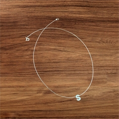 Colar Nylon com Letra em Prata Cravejada com Micro Zircônias - Atacado de Prata | Serena 23.545.467/0001-12