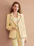 Chic Yellow Long Sleeve Jacket