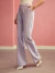 Stylish Mauve Purple Straight Leg Pants - Éclat