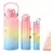 Kit 3 Garrafas De Água Squeeze Motivacional Academia 2000ml + 900ml + 300ml na internet