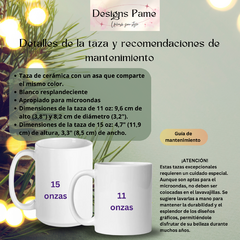 Taza blanca Abrazo Polar Pingüino - Cerámica Divertida - comprar en línea