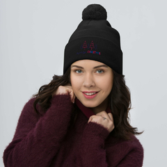 Gorro con pompón-pinos rosas - comprar en línea