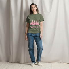 Camiseta clásica unisex-pinos rosas en internet