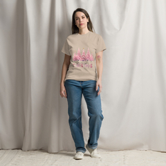 Camiseta clásica unisex-pinos rosas