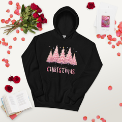 Sudadera con capucha unisex-pinos rosas en internet