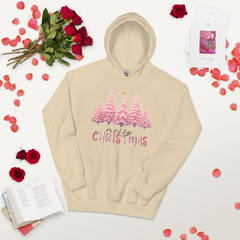 Sudadera con capucha unisex-pinos rosas en internet