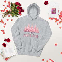 Sudadera con capucha unisex-pinos rosas - tienda en línea